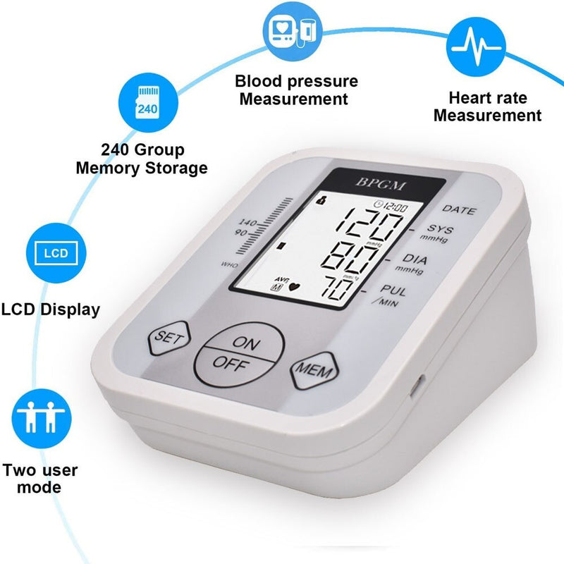 Blood Pressure Monitor Upper Arm Digital Tensiometer - Tabom Shop