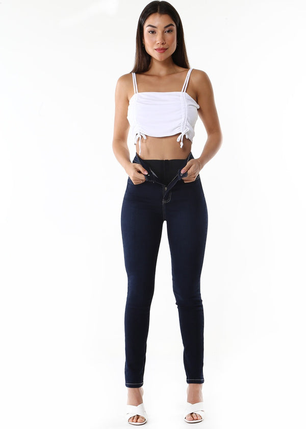 Lipo Suction Dark Tummy Jeans - Tabom Shop