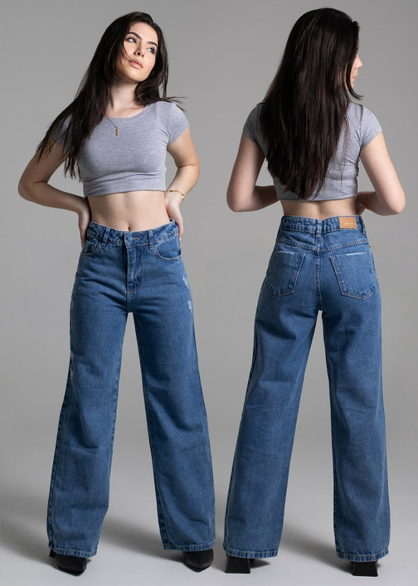 Wide leg mom jeans - Tabom Shop - Wide Leg Mom Jeans | Ripped Mom Jeans | Brazilian Jeans |Tabom